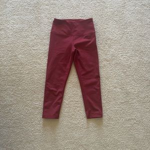 Dark Red Zella Capri Pants